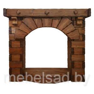 Полка-портал для камина из массива сосны "Барская" - фото 1 - id-p193422371