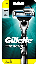 Бритвенный станок Gillette Mach3, сменные кассеты 2 шт.