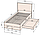 Односпальная кровать Сканди Scandi SC-К90 с ящиком белый платинум/дуб золотой, фото 3