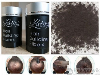 Загуститель волос Lutino Hair building fibber (Black), 25g