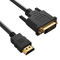 Кабель HDMI - DVI-D, папа-папа, 5 метров, черный 556003