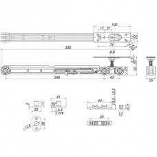 КОМПЛЕКТ ARMADILLO (АРМАДИЛЛО) ДЛЯ РАЗДВИЖНЫХ ДВЕРЕЙ COMFORT - PRO SET 2 /SOFT CLOSE/ 80 (CFA170А) - фото 2 - id-p193427409