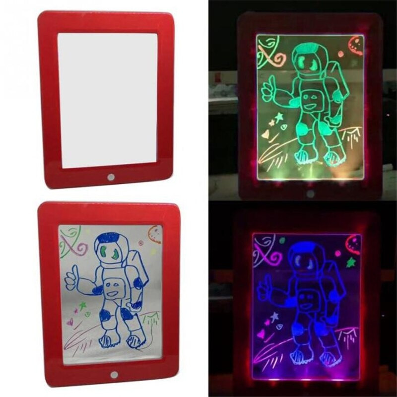 Планшет для рисования светом c разноцветной подсветкой Magic Pad с 6 разноцветными маркерами, 8 режимов - фото 6 - id-p193428080