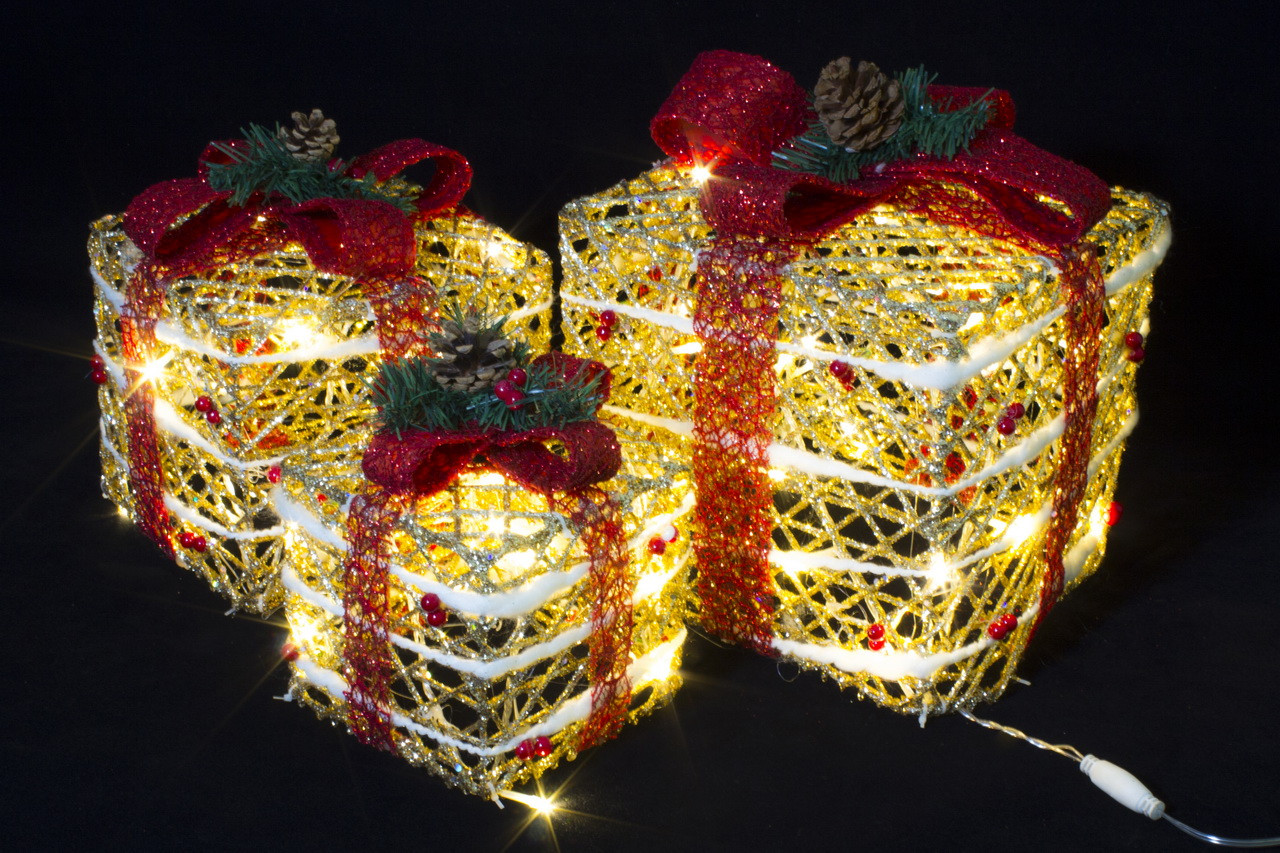 Фигура Winner Light Подарки светящиеся новогодние 3 шт - фото 1 - id-p193428442