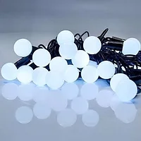 Светодиодная гирлянда "Шарики" 20 лампочек, 9 м (белый)