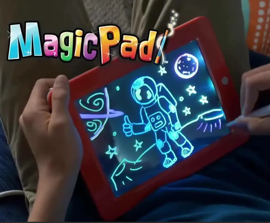 Планшет для рисования светом c разноцветной подсветкой Magic Pad с 6 разноцветными маркерами, 8 режимов подсве - фото 10 - id-p193450811