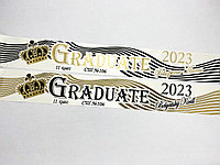 Лента с обводкой Выпускник 2023 дизайн №106 (Цвет на выбор)