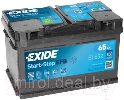 Автомобильный аккумулятор Exide EFB EL652 - фото 1 - id-p193454733