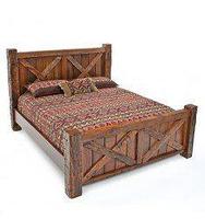 Кровать деревянная рустикальная "Хозяин №3" Ш2000мм*Д2200мм