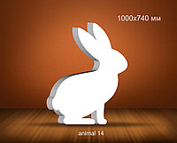Заяц кролик из пенопласта. 1000 х 740мм