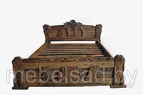 Кровать деревянная рустикальная "Хозяин №9" Ш2200мм*Д2200мм