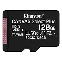 Карта памяти MicroSDHC 128GB Class 10 Kingston Canvas Select Plus A1 100MB/s + SD адаптер