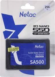Netac SA500 2.5 SATAIII 3D NAND SSD 256GB, R/W up to 520/450MB/s - фото 1 - id-p193461594