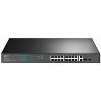 18-port gigabit Unmanaged switch with 16 PoE+ ports, 18 10/100/1000Mbps RJ-45 port, 2 combo SFP ports,