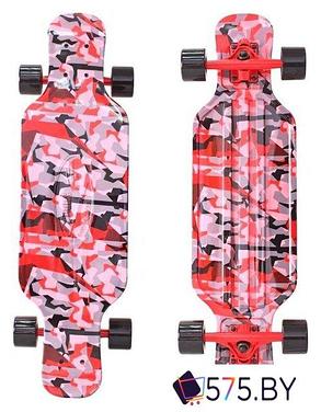 Лонгборд Y-Scoo Longboard Shark TIR 31 (красный камуфляж/черный), фото 2