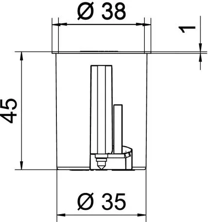 Подрозетник OBO HG 45-WA-LD для светильников, с крышкой, 650°С, 38мм, h=45мм, для полых стен, c винтами - фото 2 - id-p193462356