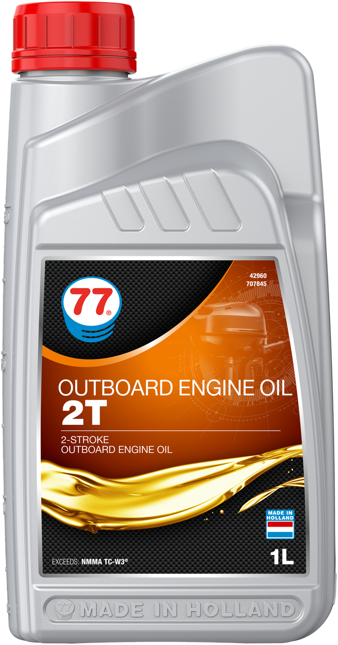 Масло лодочное полусинтетика Outboard Engine Oil 2T, двухтактное 1л