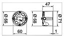 Подрозетник OBO HG 47-L одиночный, 850°С, 68мм, h=47мм, для полых стен, с винтами, фото 3