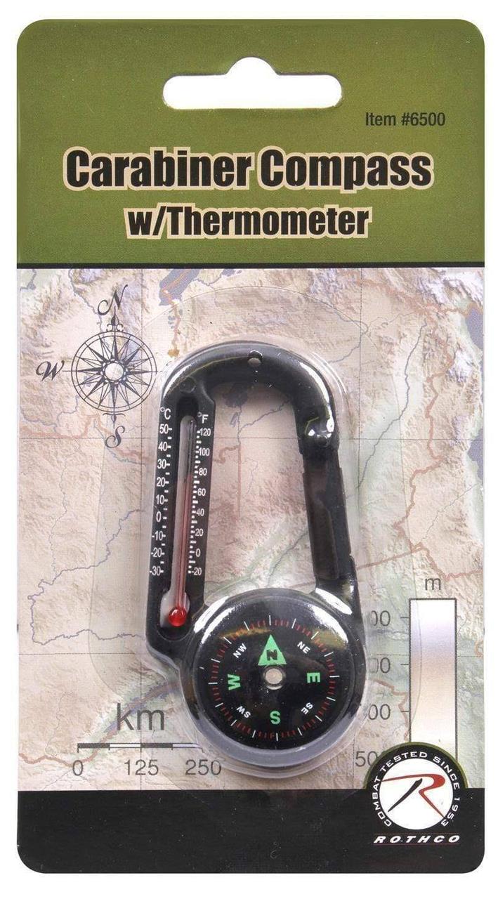 Компас с термометром и карабином - фото 2 - id-p193464499