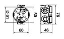 Подрозетник OBO UP 46 одиночный, 650°С, 64мм, h=46мм, для спл. стен, без винтов, фото 3