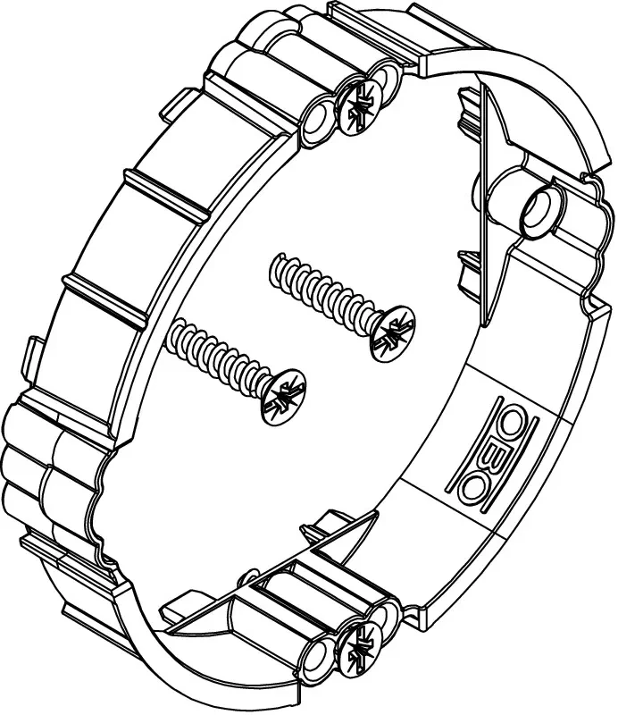 Кольцо OBO ZU 12-PR для подрозетников, для компенсации толщины ГКЛ или слоя штукатурки, 60, h=12mm, с винтами - фото 2 - id-p193464407