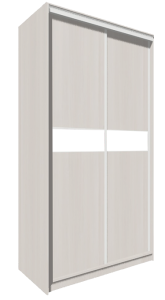Шкаф-купе Сенатор 2-х дверный (Лакобель узкая) 1500 Сапермебель