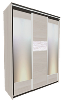 Шкаф-купе Сенатор 3-х дверный (Зеркало, Комб ЛДСП) 2050 Сапермебель