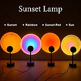 Светодиодная лампа с эффектом заката Sunset Lamp на пульте управления, фото 6