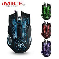 Игровая мышь IMICE X9, черный, 6 клавиш,LED-подсветка