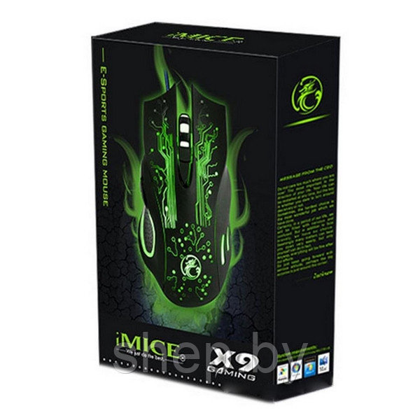Игровая мышь IMICE X9, черный, 6 клавиш,LED-подсветка - фото 10 - id-p193486796