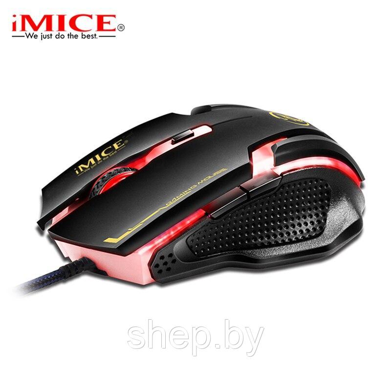 Игровая мышь IMICE A9, черный, 6 клавиш+колесо,цветная подсветка - фото 3 - id-p193486963