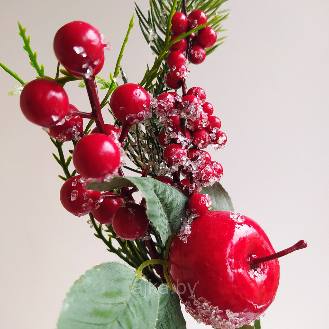 Ветка декоративная Зимняя с красными ягодами - фото 5 - id-p193487083