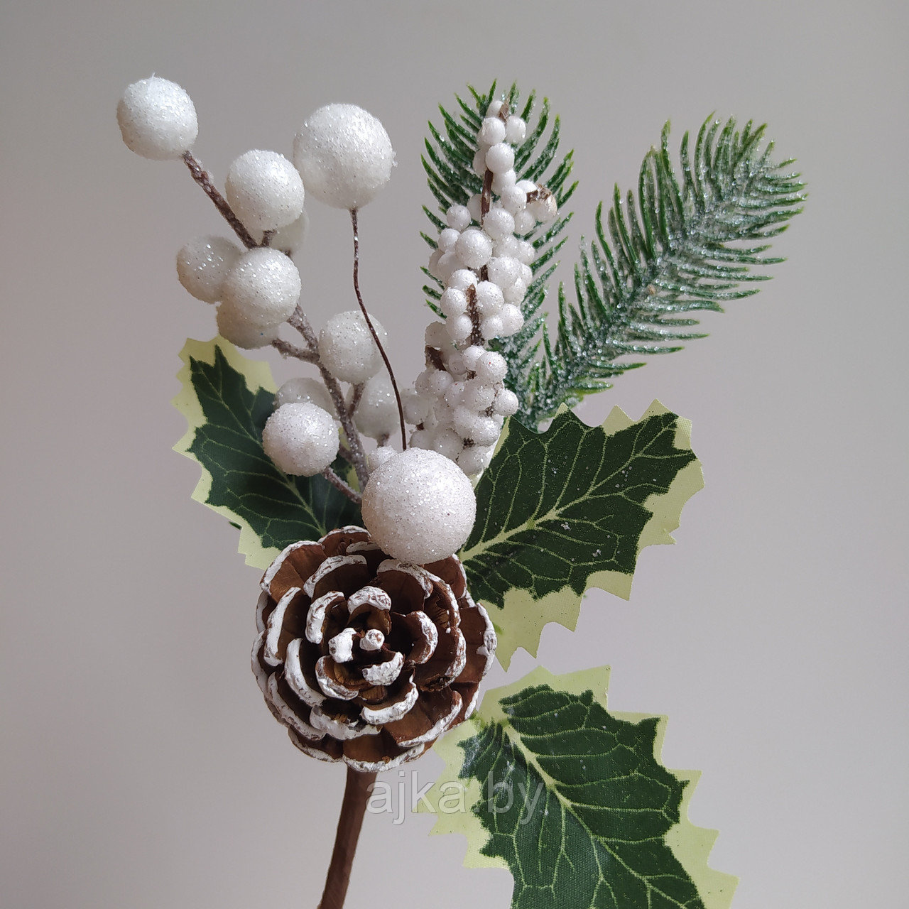 Ветка декоративная Зимняя с белыми ягодами - фото 5 - id-p193487094