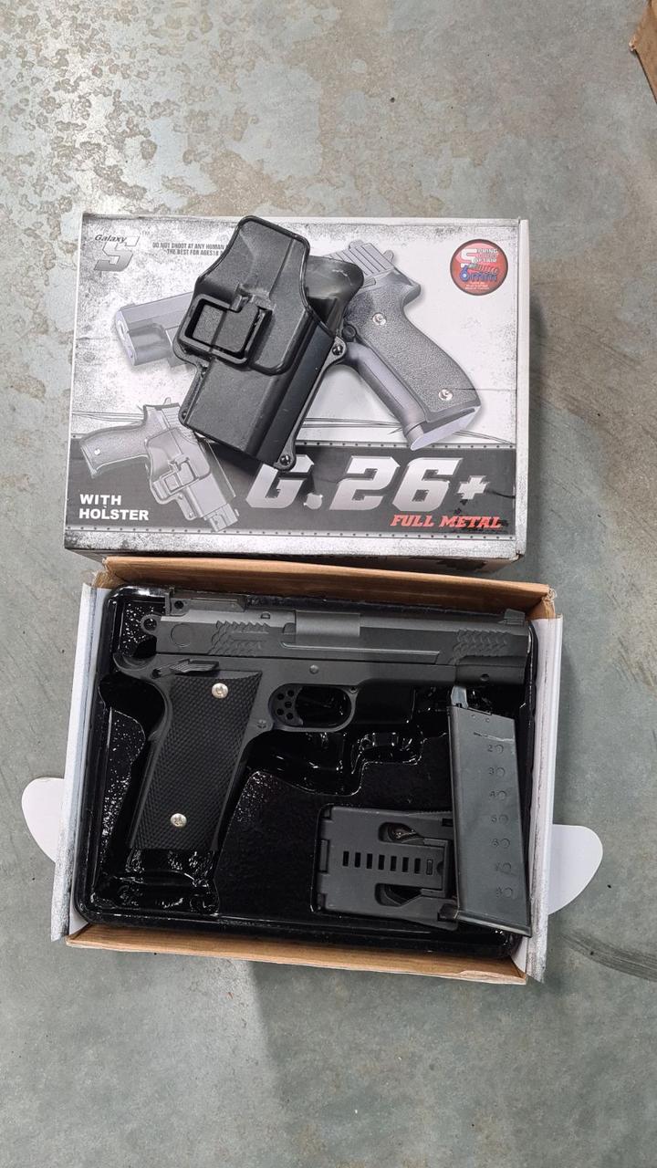 Игрушечный страйкбольный пистолет Galaxy G.13 с кобурой - фото 1 - id-p67143103