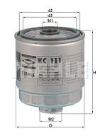 KC111 KNECHT фильтр топливный!\ Hyundai Accent/Matrix 1.5CRDi 01>