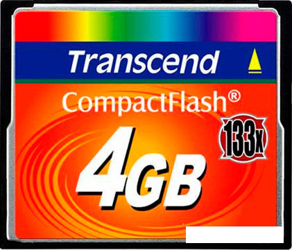 Карта памяти Transcend 133x CompactFlash 4 Гб (TS4GCF133) - фото 1 - id-p193488599