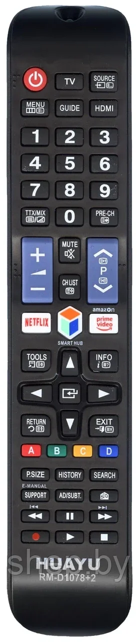 Пульт Huayu Samsung RM-D1078+2 Netflix, Prime video, 3D LCD универсальный - фото 1 - id-p193488786