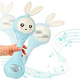 Умный Малыш музыкальная интерактивная игрушка/ Силиконовый грызунок - прорезыватель голубой, фото 4