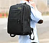 Рюкзак 3в1 BackPack "Urban" с USB и отделением для ноутбука до 17". ЧЕРНЫЙ, фото 3