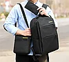 Рюкзак 3в1 BackPack "Urban" с USB и отделением для ноутбука до 17". ЧЕРНЫЙ, фото 2