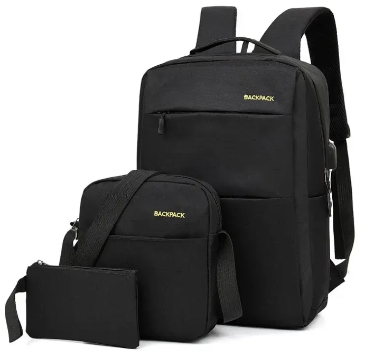 Рюкзак 3в1 BackPack "Urban" с USB и отделением для ноутбука до 17". ЧЕРНЫЙ - фото 1 - id-p193491696