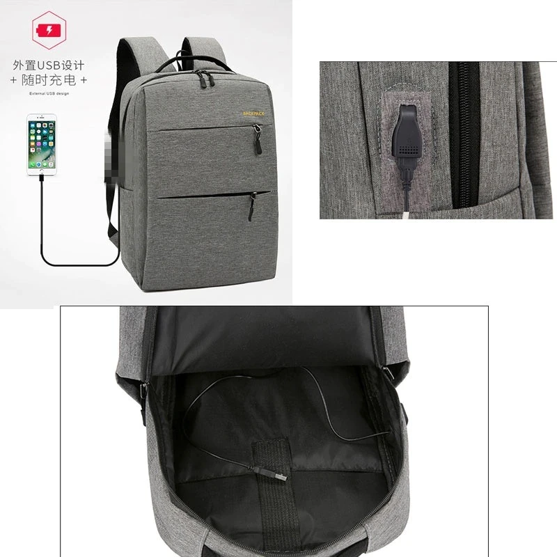 Рюкзак 3в1 BackPack "Urban" с USB и отделением для ноутбука до 17". СЕРЫЙ - фото 3 - id-p193491705