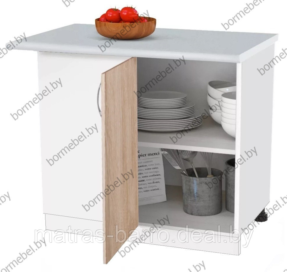 Угловой кухонный шкаф под мойку (выбор цвета ДСП) - фото 3 - id-p193491749