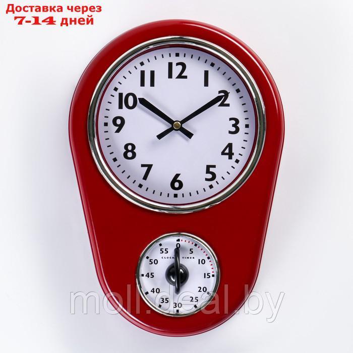 Часы настенные, серия: Кухня, "Алиас" с секундомером, плавный ход, 1АА, 16 х 22 х 4 см - фото 1 - id-p193447144