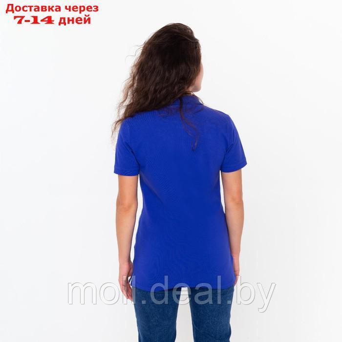 Футболка-поло женская, цвет ярко-синий, размер 44 (M) - фото 4 - id-p193448153