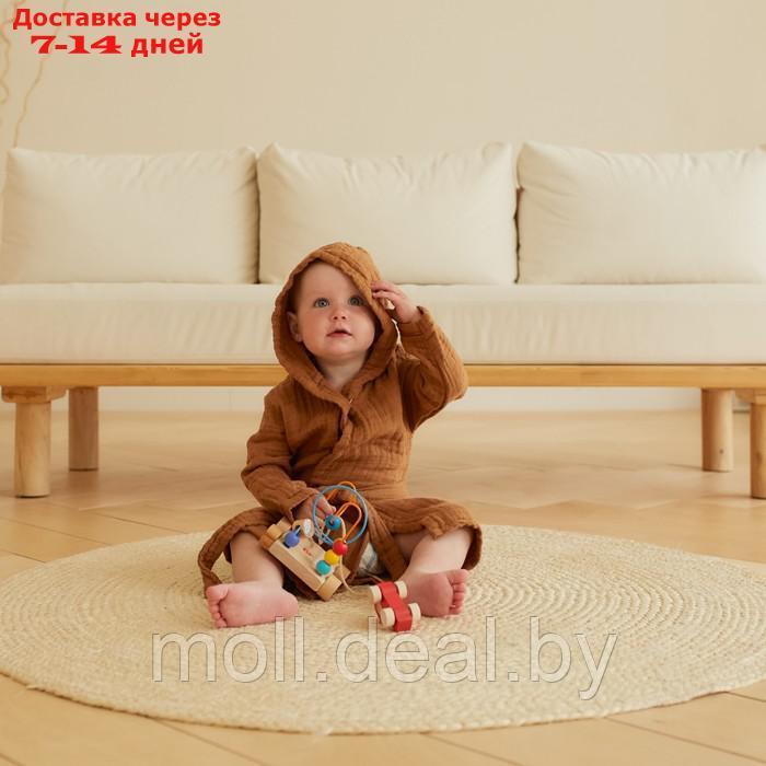 Халат детский муслиновый LoveLife (6 лет, рост 116-122 см), цвет корицы, 100% хлопок, 235 гр/м2 - фото 7 - id-p193446258