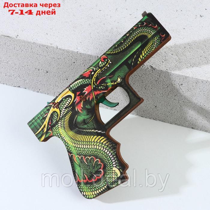 Сувенир деревянный пистолет "Дракон", 20 х 13 см - фото 1 - id-p193446349