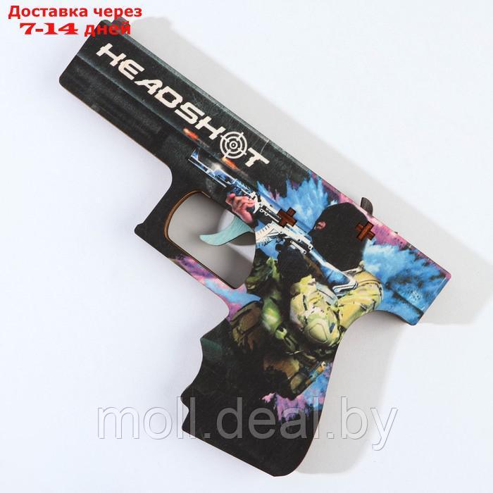 Сувенир деревянный пистолет "Headshot", 20 х 13 см - фото 2 - id-p193446356