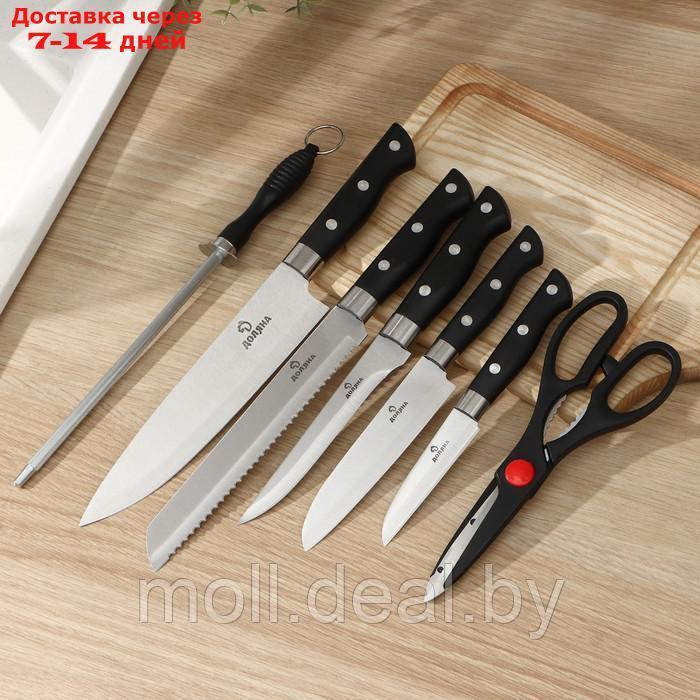 Набор кухонных ножей "Кронос" 7 предметов на подставке - фото 3 - id-p193447486