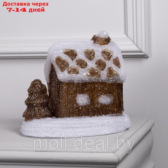 Светодиодная фигура "Зимний домик" 22 × 21 × 17 см, акрил, 30 LED, 220 В, свечение тёплое белое - фото 2 - id-p193449525